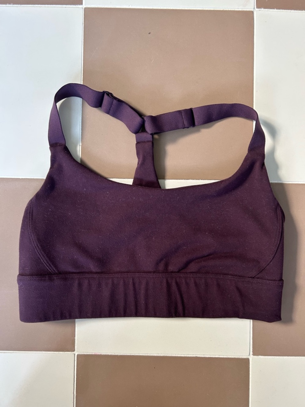 Beyond Yoga Adjustable Strap Racerback Sports Bra | Eggplant Purple | Size XS